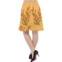 Yellow Flowers Flowers Watercolor Fishtail Chiffon Skirt View2