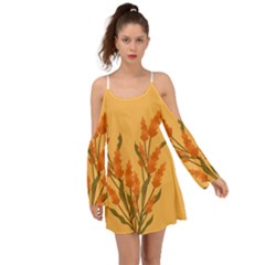 Yellow Flowers Flowers Watercolor Boho Dress by Grandong