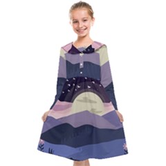 Summer Season Nature Kids  Midi Sailor Dress by Grandong