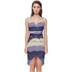 Summer Season Nature Wrap Frill Dress by Grandong