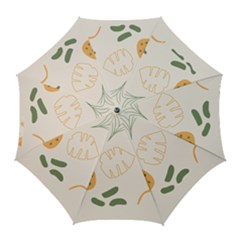 Cherries Flower Leaves Floral Golf Umbrellas by Grandong