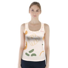 Cherries Flower Leaves Floral Racer Back Sports Top by Grandong