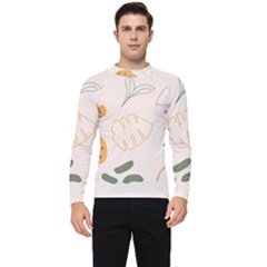 Cherries Flower Leaves Floral Men s Long Sleeve Rash Guard by Grandong