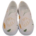 Cherries Flower Leaves Floral Men s Canvas Slip Ons View1