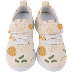 Cherries Flower Leaves Floral Kids  Velcro Strap Shoes by Grandong