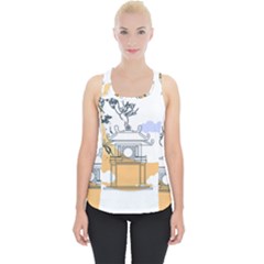 Poster Map Flag Lotus Boat Ha Noi Vietnam Piece Up Tank Top by Grandong