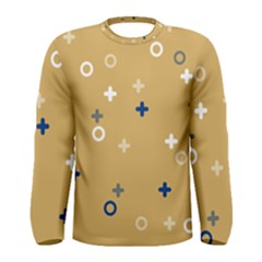 Cross Circles White Circles Men s Long Sleeve T-shirt by Grandong