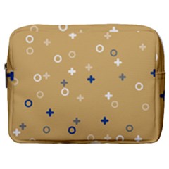 Cross Circles White Circles Make Up Pouch (large)