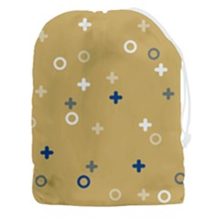 Cross Circles White Circles Drawstring Pouch (3xl) by Grandong