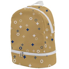 Cross Circles White Circles Zip Bottom Backpack