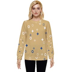 Cross Circles White Circles Hidden Pocket Sweatshirt by Grandong