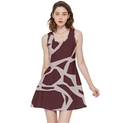 Cracked Pattern Boho Art Design Inside Out Reversible Sleeveless Dress by Grandong