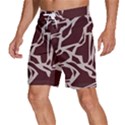 Cracked Pattern Boho Art Design Men s Beach Shorts View2