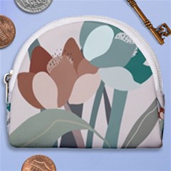 Flowers Plants Leaves Foliage Horseshoe Style Canvas Pouch by Grandong