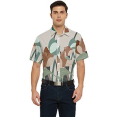 Flowers Plants Leaves Foliage Men s Short Sleeve Pocket Shirt  by Grandong