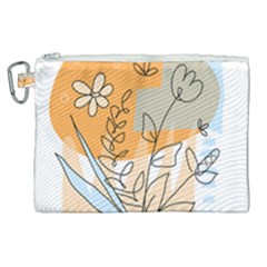 Doodle Flower Floral Abstract Canvas Cosmetic Bag (xl) by Grandong