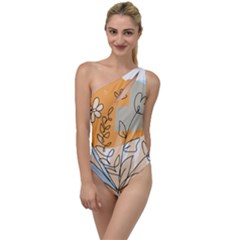 Doodle Flower Floral Abstract To One Side Swimsuit by Grandong