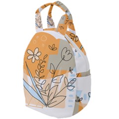 Doodle Flower Floral Abstract Travel Backpack by Grandong