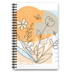 Doodle Flower Floral Abstract 5 5  X 8 5  Notebook by Grandong