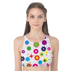 Floral Colorful Background Tank Bikini Top by Grandong