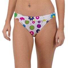 Floral Colorful Background Band Bikini Bottoms by Grandong