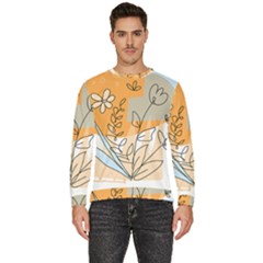 Doodle Flower Floral Abstract Men s Fleece Sweatshirt by Grandong