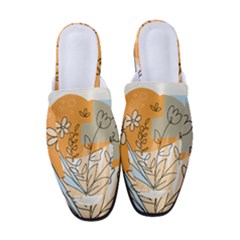 Doodle Flower Floral Abstract Women s Classic Backless Heels by Grandong