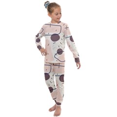 Sky Clouds Stars Starry Cloudy Kids  Long Sleeve Set  by Grandong