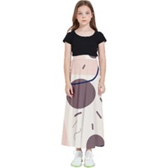 Sky Clouds Stars Starry Cloudy Kids  Flared Maxi Skirt by Grandong