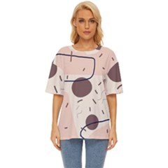 Sky Clouds Stars Starry Cloudy Oversized Basic T-shirt by Grandong