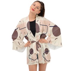 Stars Clouds Border Frame Long Sleeve Kimono by Grandong