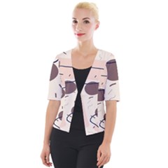 Computer Network Technology Tech Digital Cropped Button Cardigan by Grandong