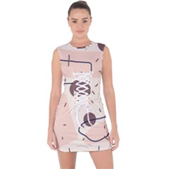 Computer Network Technology Tech Digital Lace Up Front Bodycon Dress by Grandong