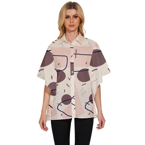 Computer Network Technology Tech Digital Women s Batwing Button Up Shirt by Grandong