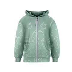 Board Chalk School Earth Book Kids  Zipper Hoodie by Grandong