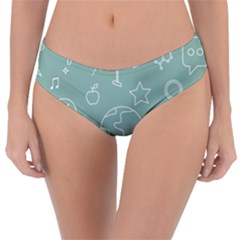 Board Chalk School Earth Book Reversible Classic Bikini Bottoms by Grandong