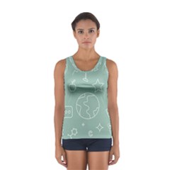 Board Chalk School Earth Book Sport Tank Top  by Grandong