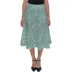 Board Chalk School Earth Book Perfect Length Midi Skirt by Grandong