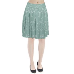 Board Chalk School Earth Book Pleated Skirt by Grandong