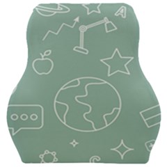 Board Chalk School Earth Book Car Seat Velour Cushion  by Grandong