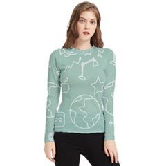 Board Chalk School Earth Book Women s Long Sleeve Rash Guard by Grandong