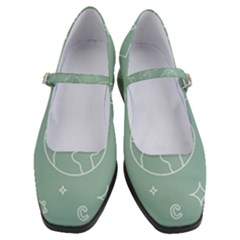 Board Chalk School Earth Book Women s Mary Jane Shoes by Grandong