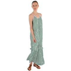 Board Chalk School Earth Book Cami Maxi Ruffle Chiffon Dress by Grandong