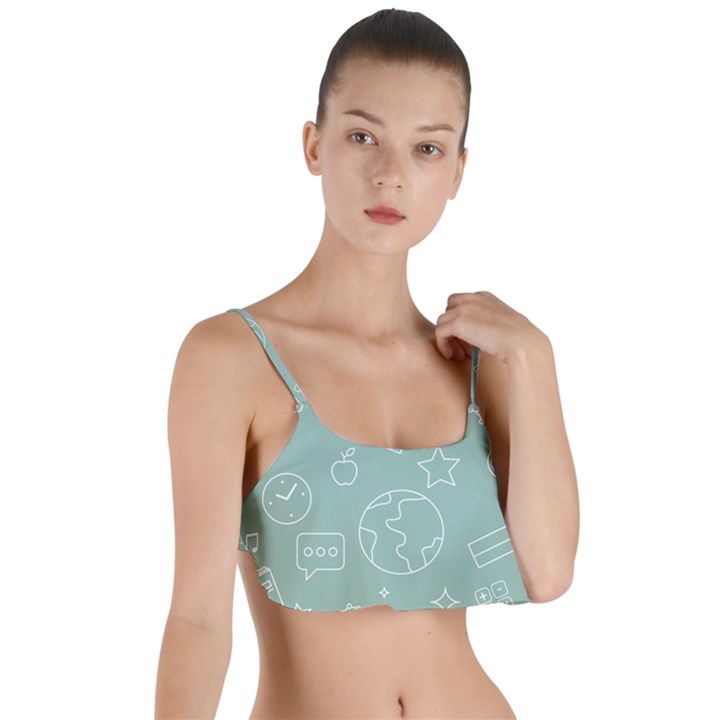 Board Chalk School Earth Book Layered Top Bikini Top 