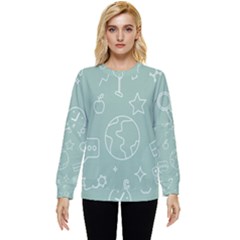 Board Chalk School Earth Book Hidden Pocket Sweatshirt by Grandong