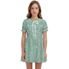 Board Chalk School Earth Book Kids  Sweet Collar Dress by Grandong