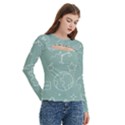 Board Chalk School Earth Book Women s Cut Out Long Sleeve T-Shirt View3