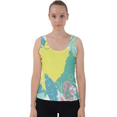 Plants Eaves Border Frame Velvet Tank Top by Grandong