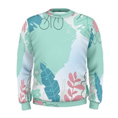 Plants Leaves Border Frame Men s Sweatshirt by Grandong