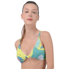 Plants Eaves Border Frame Knot Up Bikini Top by Grandong